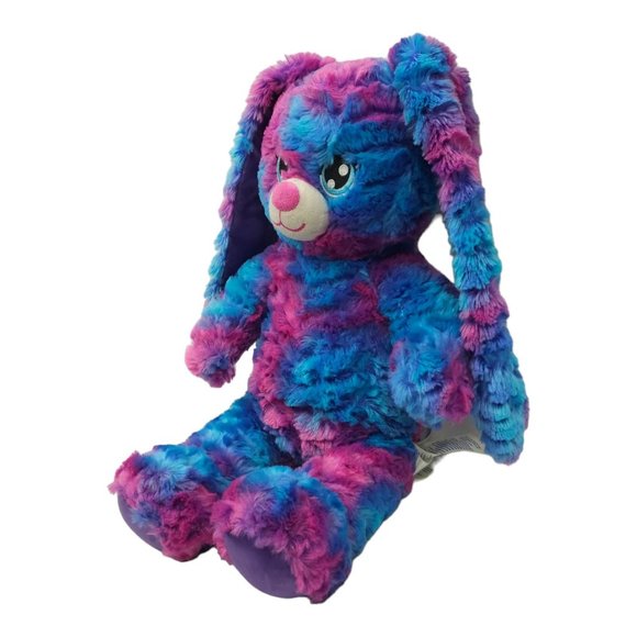 Build A Bear Bunny Rabbit Plush 16" Spring Lilac Pink Blue Purple Floppy Ear Toy - Picture 3 of 12